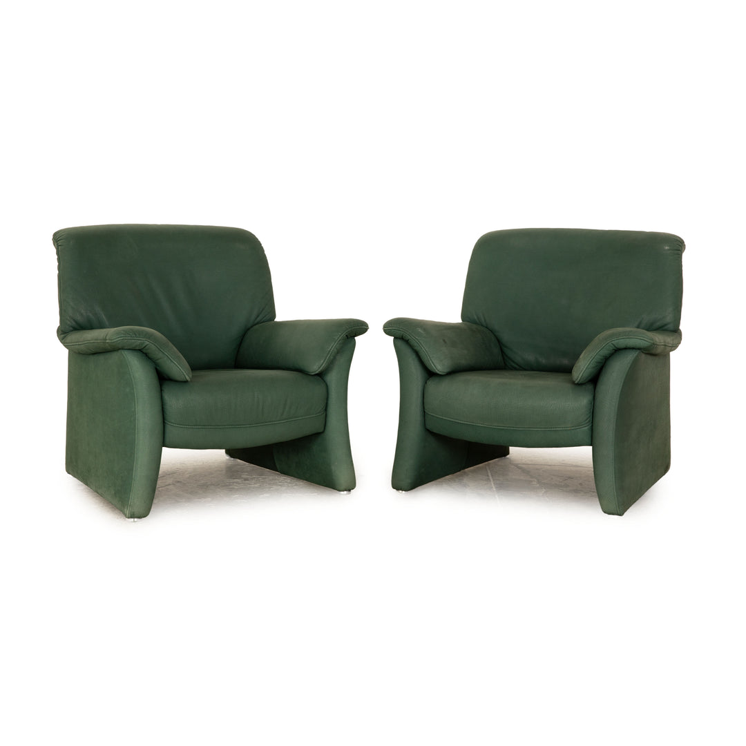 Koinor leather armchair set green