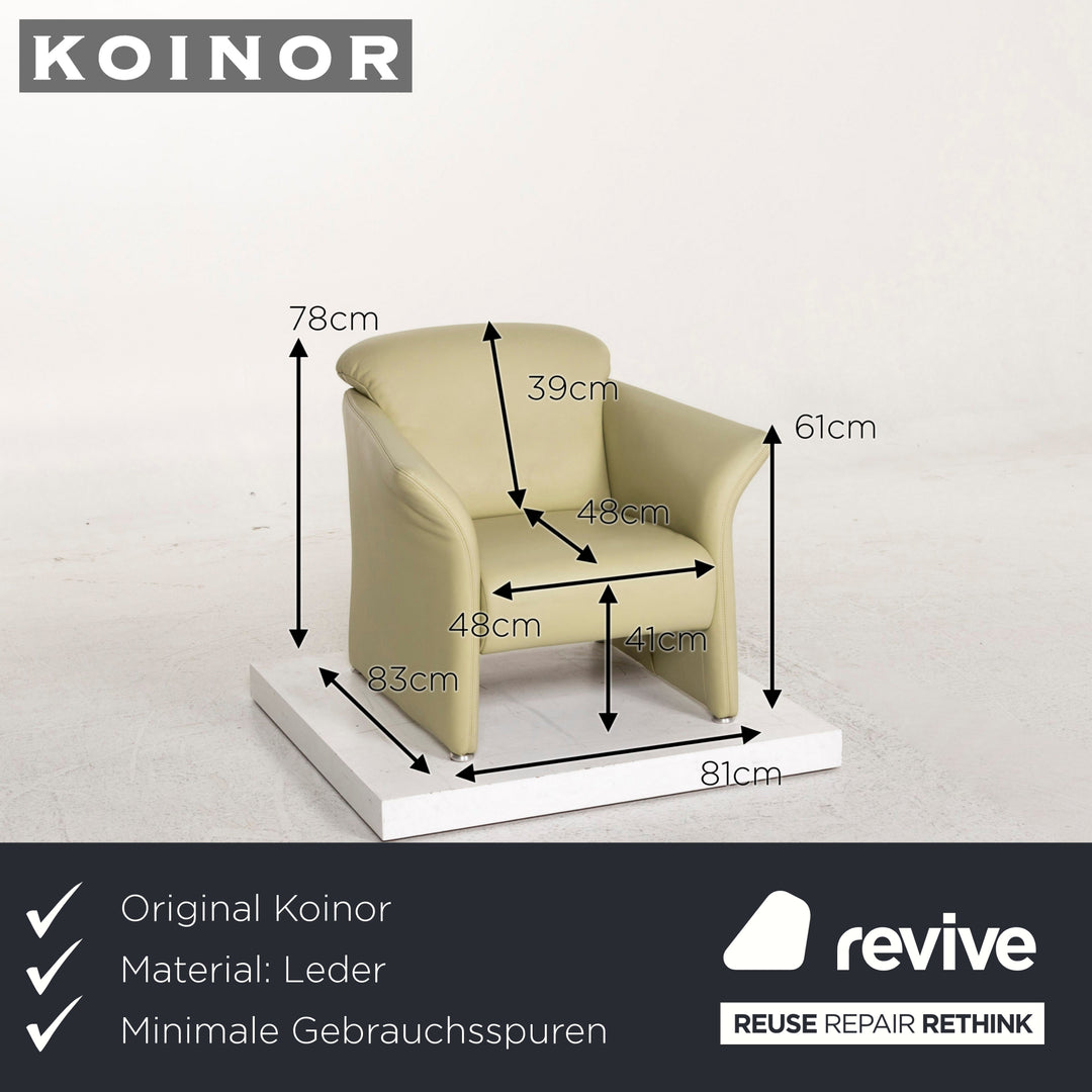 Koinor Wendy Leder Sessel Grün #12905