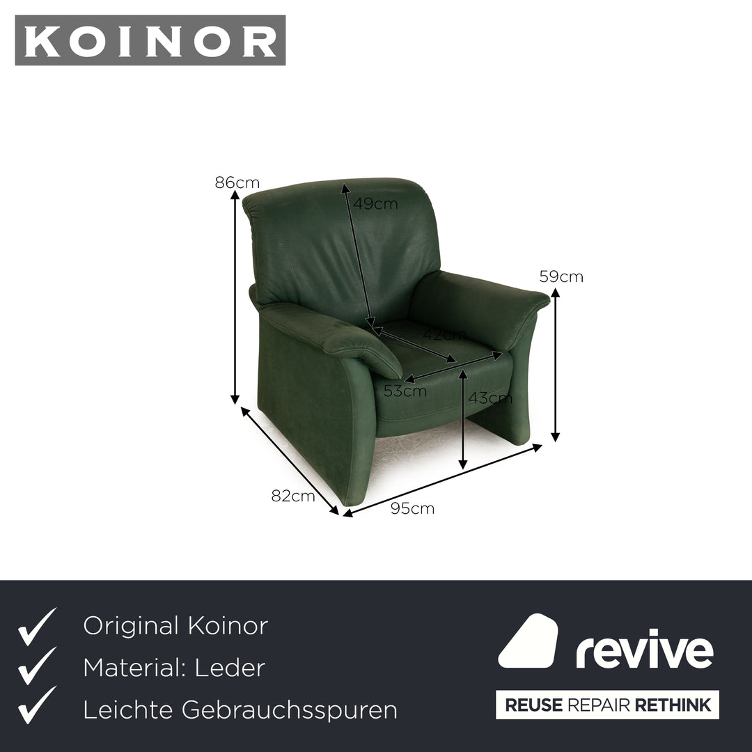 Fauteuil en cuir Koinor vert