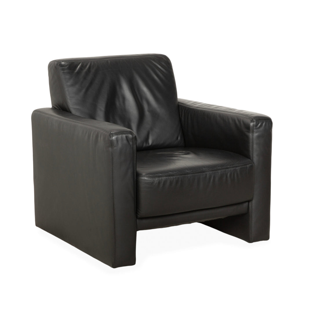Fauteuil en cuir Koinor Noir