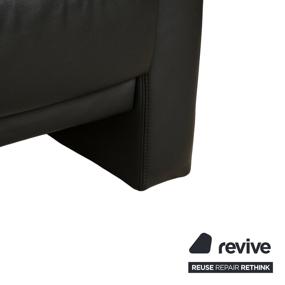 Fauteuil en cuir Koinor Noir