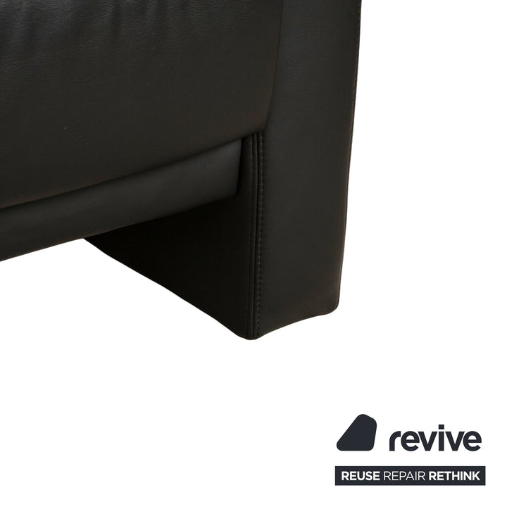 Fauteuil en cuir Koinor Noir