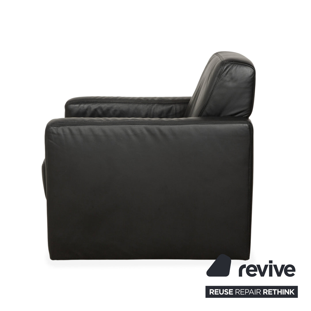 Fauteuil en cuir Koinor Noir