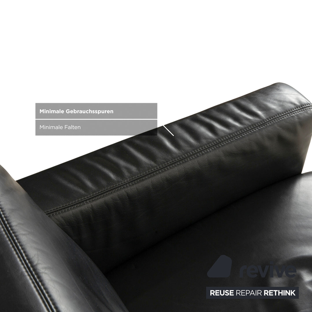 Fauteuil en cuir Koinor Noir
