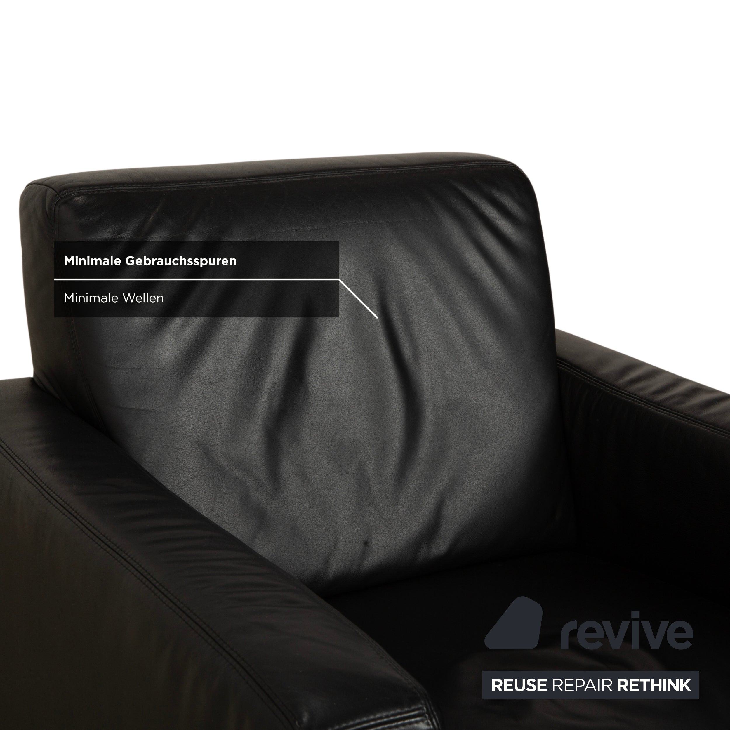 Koinor Leder Sessel Schwarz