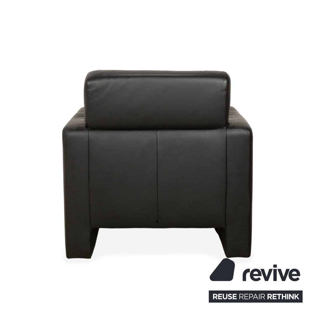 Fauteuil en cuir Koinor Noir