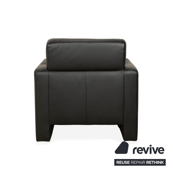 Fauteuil en cuir Koinor Noir