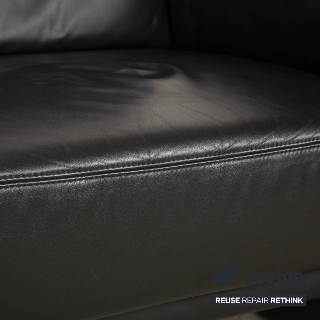 Fauteuil en cuir Koinor Noir