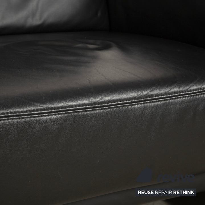 Fauteuil en cuir Koinor Noir