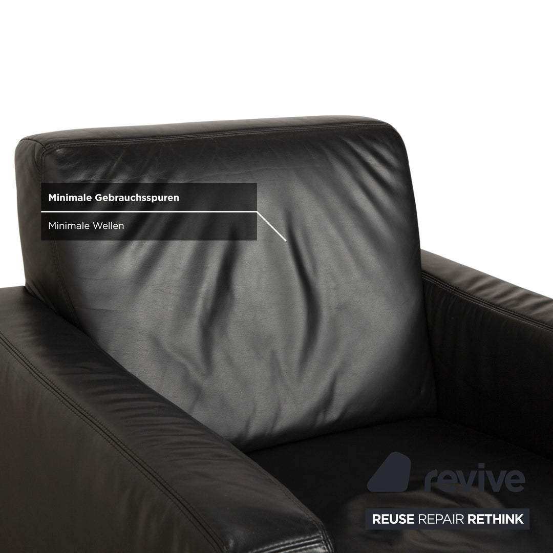 Fauteuil en cuir Koinor Noir