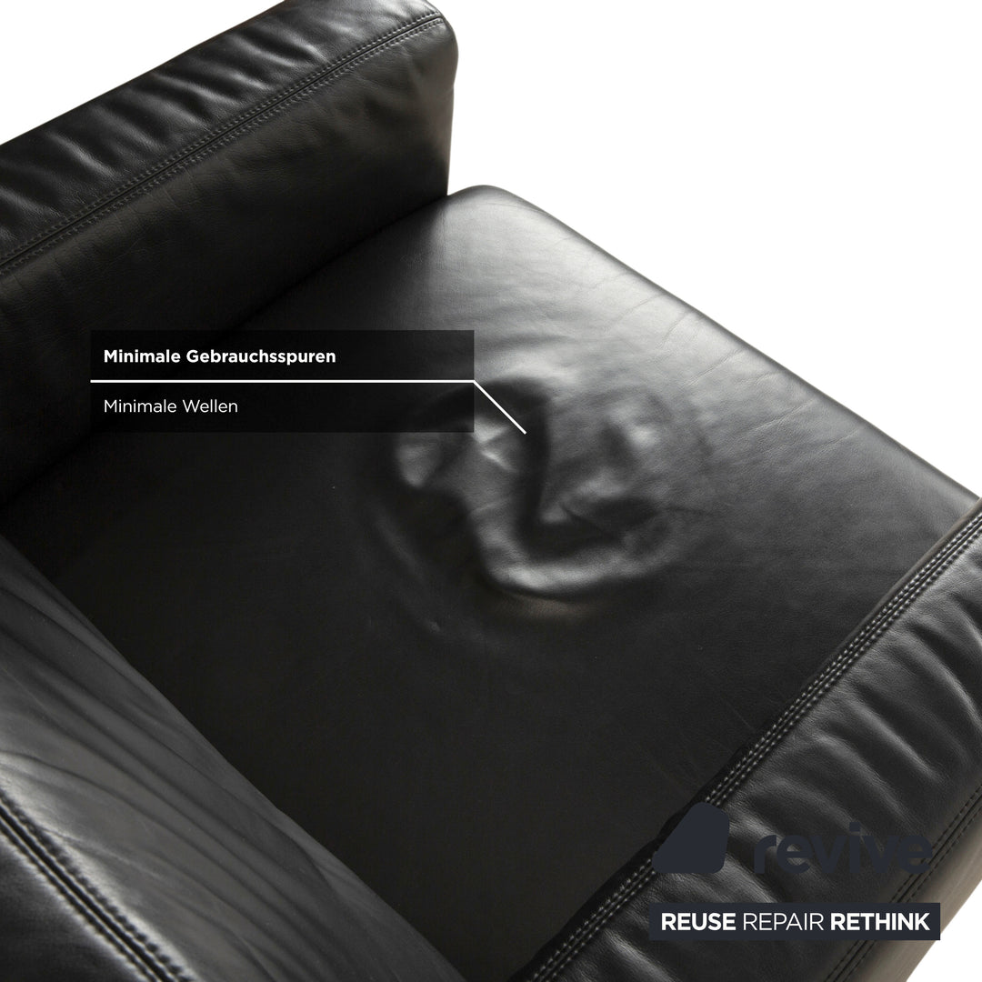Fauteuil en cuir Koinor Noir