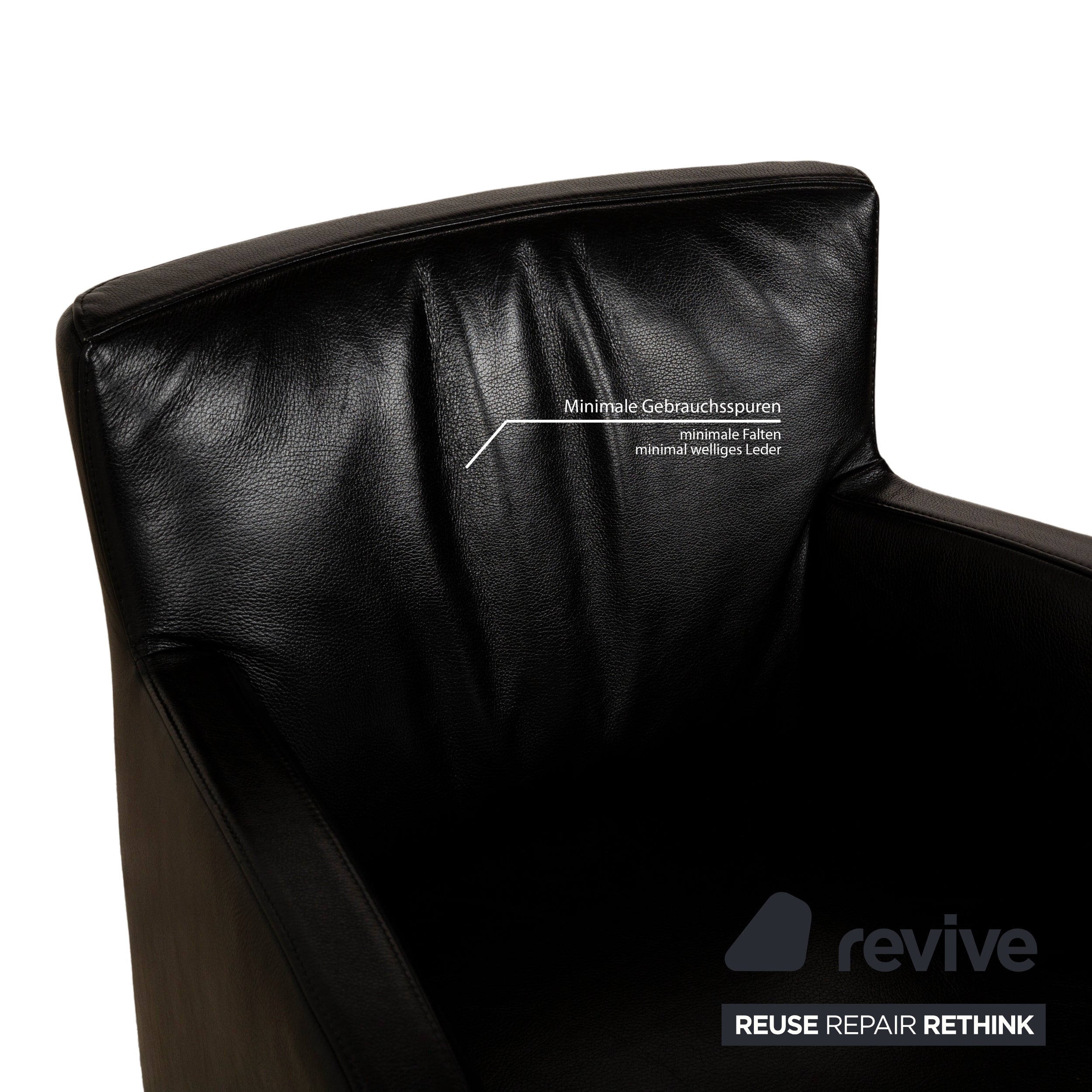 Koinor Leather Armchair Black