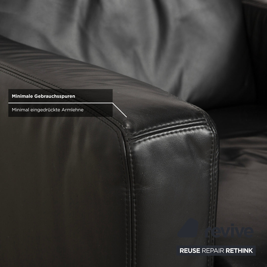 Fauteuil en cuir Koinor Noir