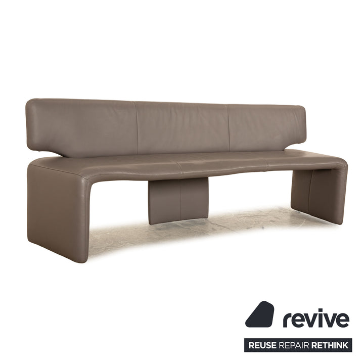 Ensemble banquette en cuir Koinor salle à manger gris