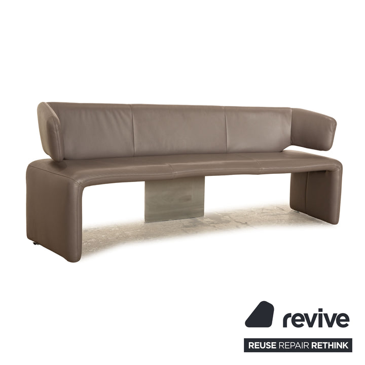 Ensemble banquette en cuir Koinor salle à manger gris