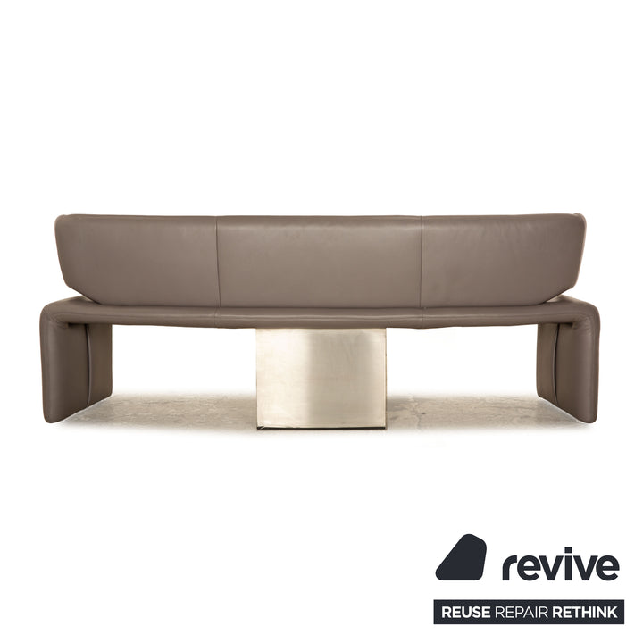 Banc en cuir Koinor gris salle à manger