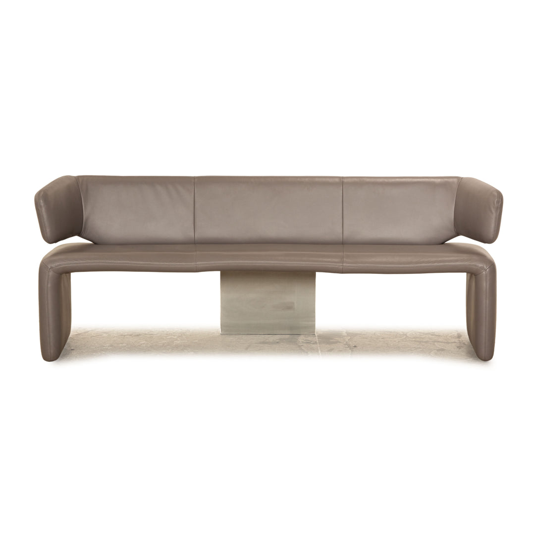Banc en cuir Koinor gris salle à manger