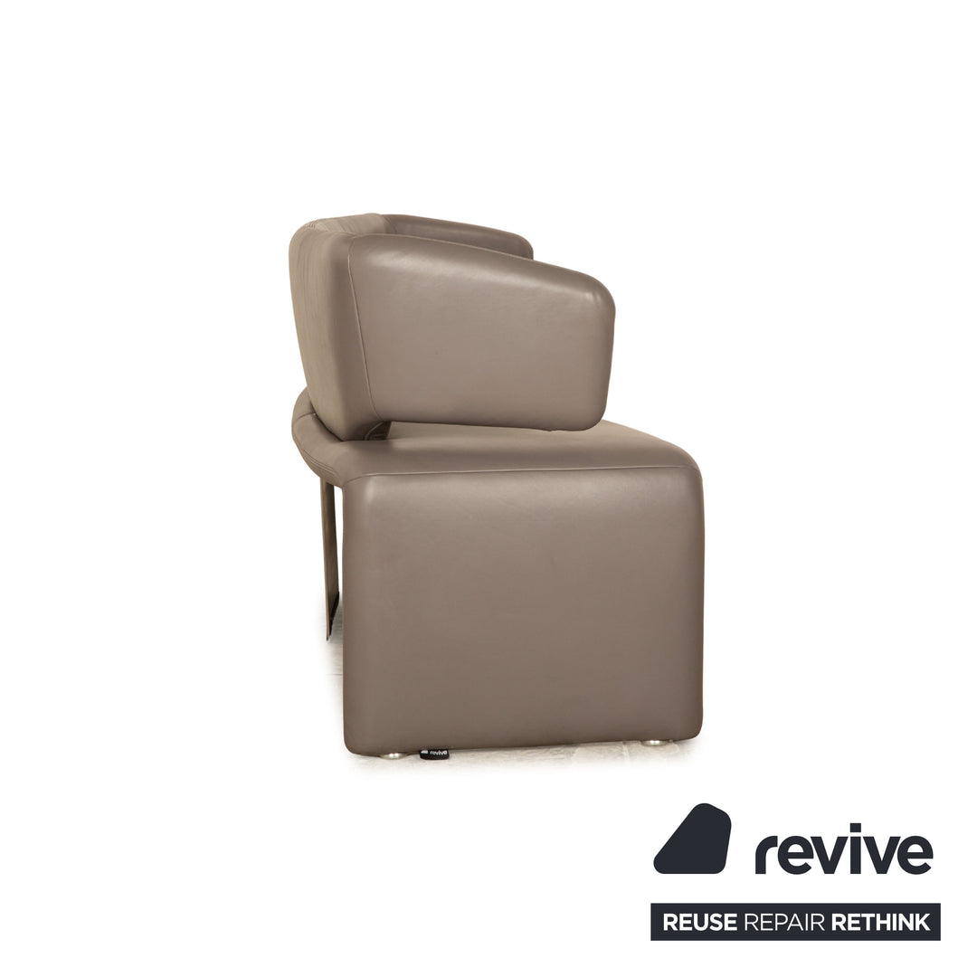 Banc en cuir Koinor gris salle à manger