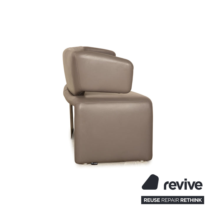 Banc en cuir Koinor gris salle à manger