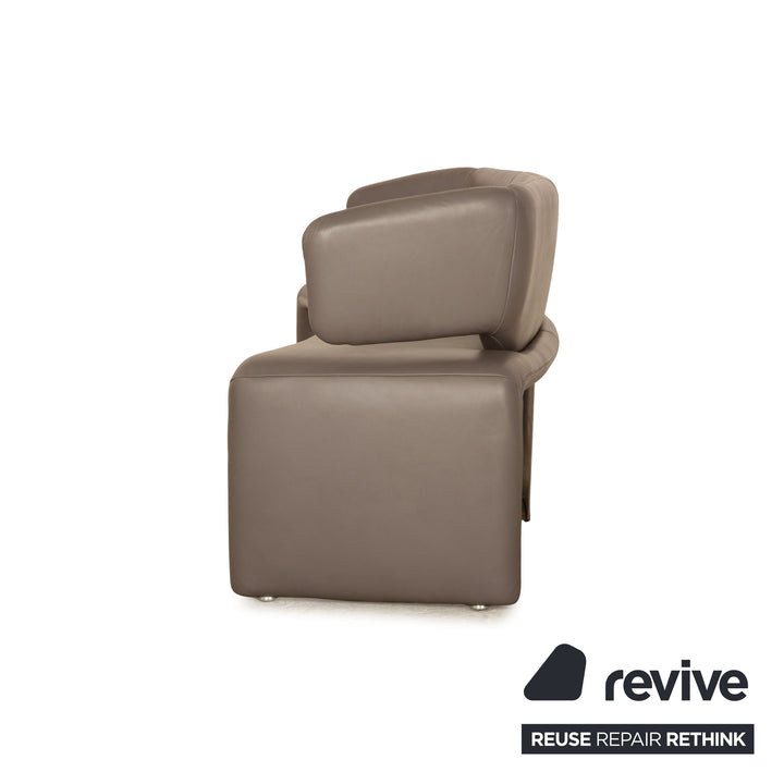 Banc en cuir Koinor gris salle à manger