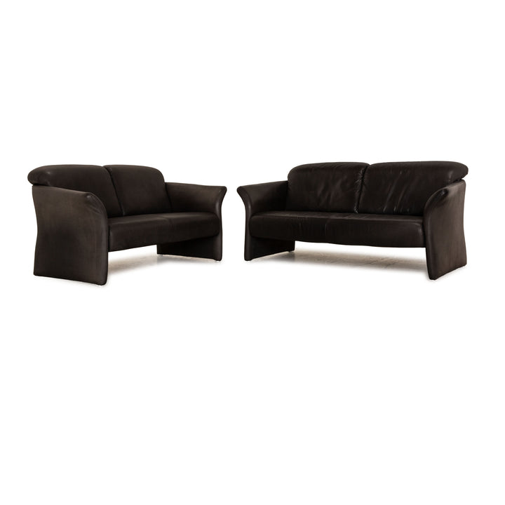 Koinor Leder Sofa Garnitur 2x Zweisitzer Anthrazit