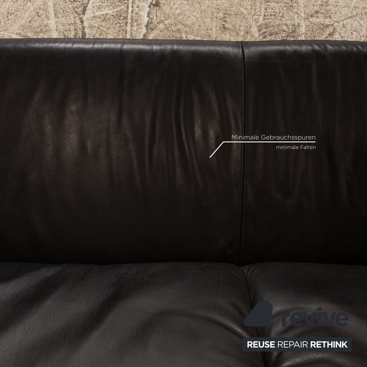 Koinor Leder Sofa Garnitur 2x Zweisitzer Anthrazit