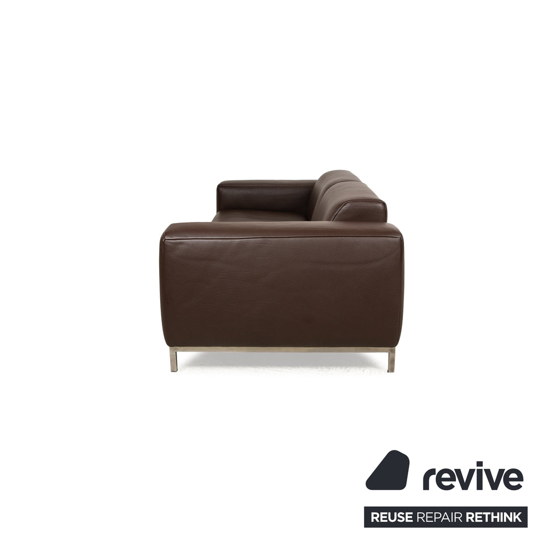 Koinor leather sofa set brown three-seater two-seater armchair couch