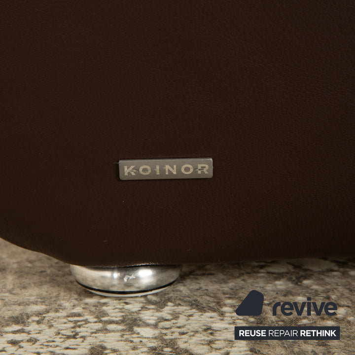 Koinor leather sofa set brown two-seater armchair stool three-seater manual function sofa couch