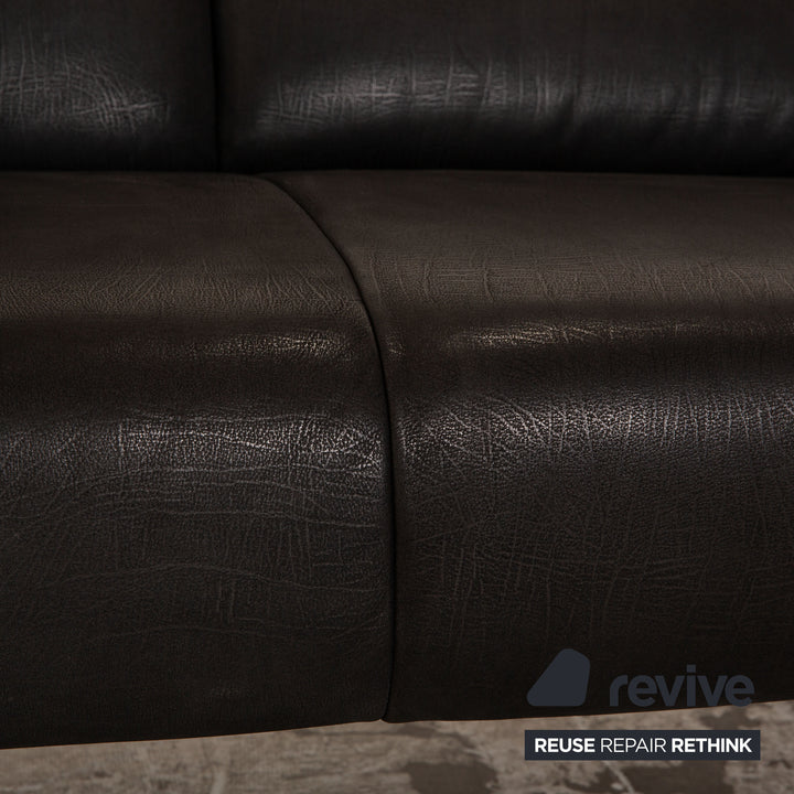 Koinor Wendy Leder Sofa Zweisitzer Anthrazit