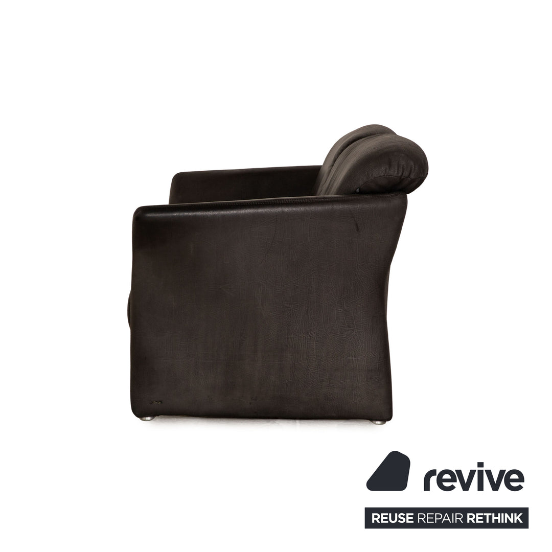 Koinor leather sofa two-seater anthracite