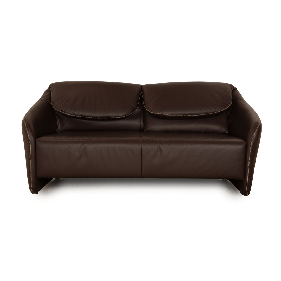 Koinor Leder Zweisitzer Braun manuelle Funktion Sofa Couch