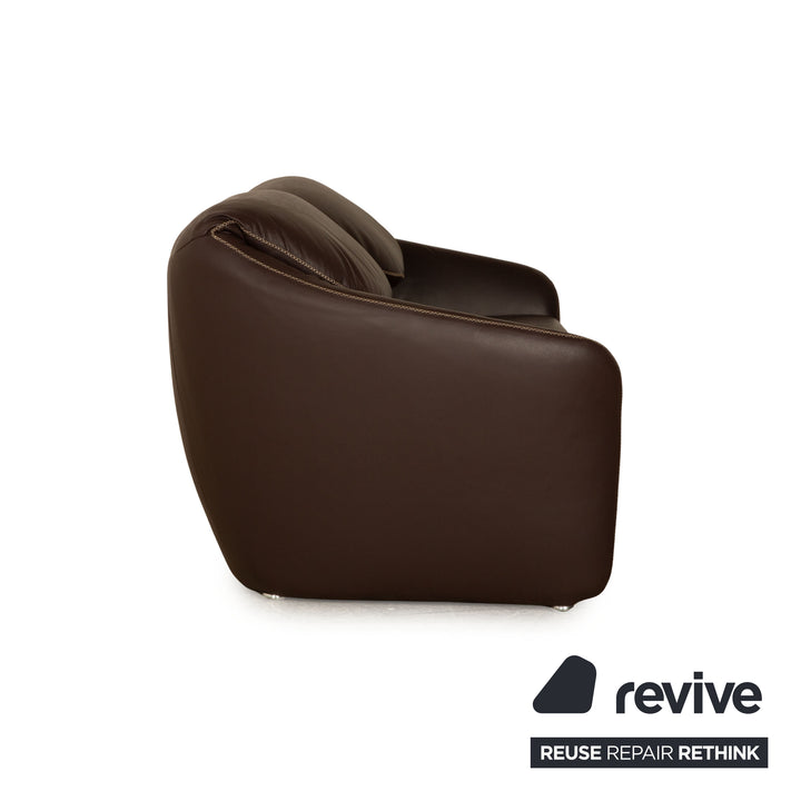Koinor Leder Zweisitzer Braun manuelle Funktion Sofa Couch