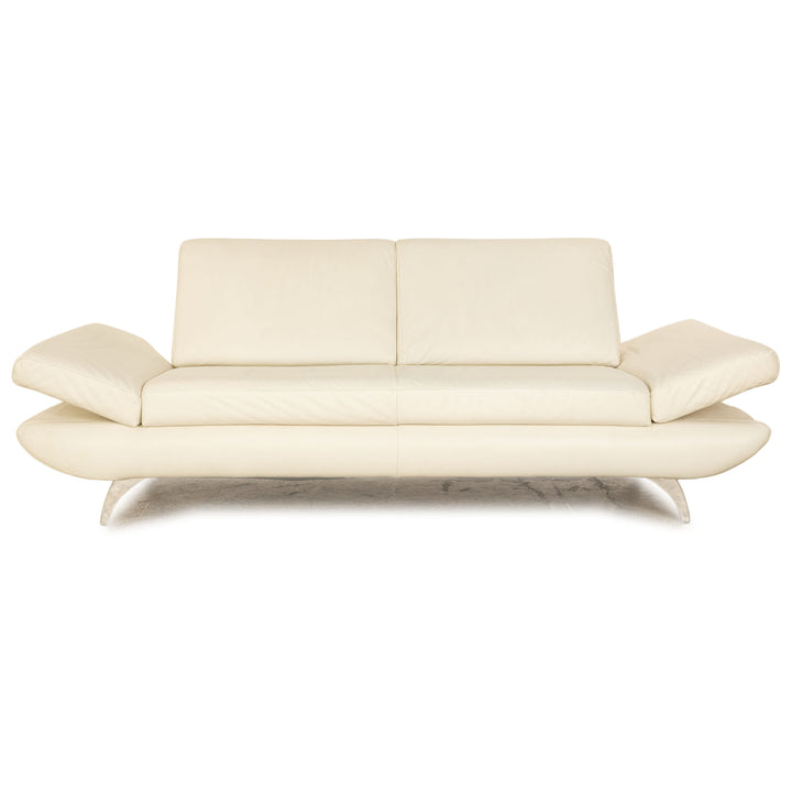 Koinor Leder Zweisitzer Creme manuelle Funktion Sofa Couch
