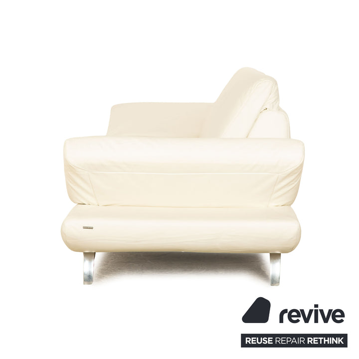 Koinor Leder Zweisitzer Creme manuelle Funktion Sofa Couch