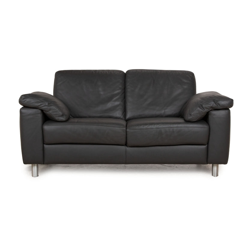 Koinor Leder Zweisitzer Anthrazit Sofa Couch