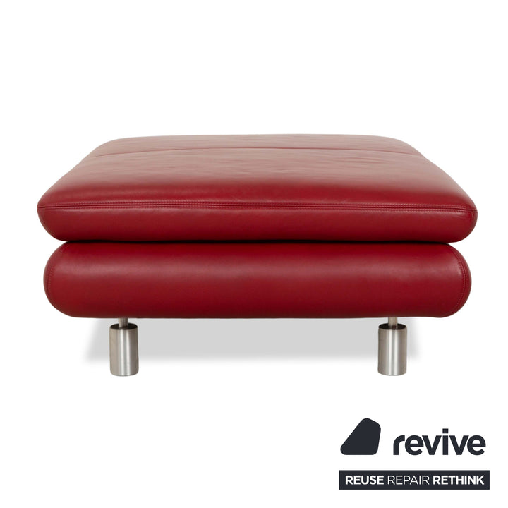 Koinor Leather Two-Seater Sofa Couch Red manual function