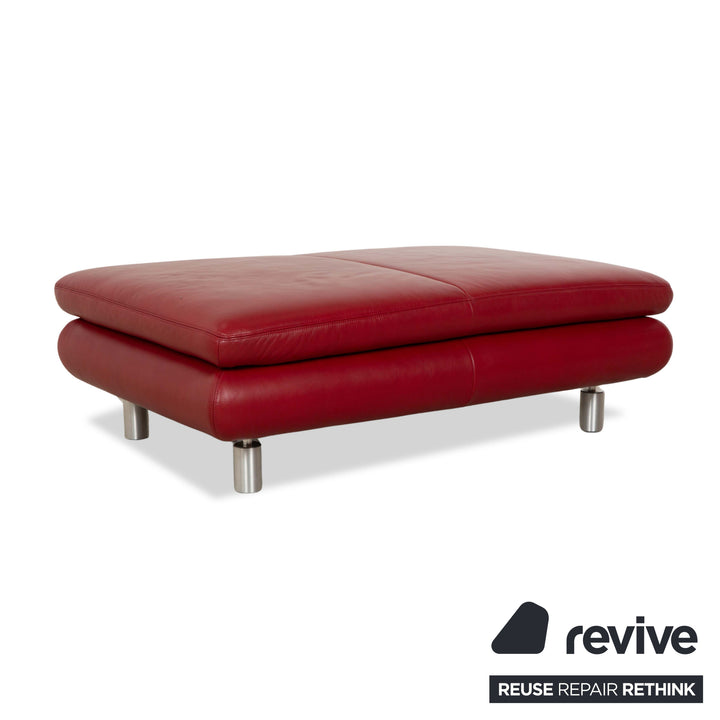 Koinor Leather Two-Seater Sofa Couch Red manual function