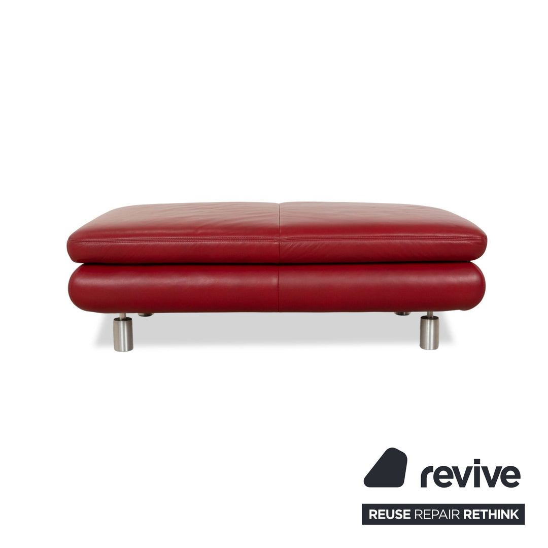 Koinor Leather Two-Seater Sofa Couch Red manual function