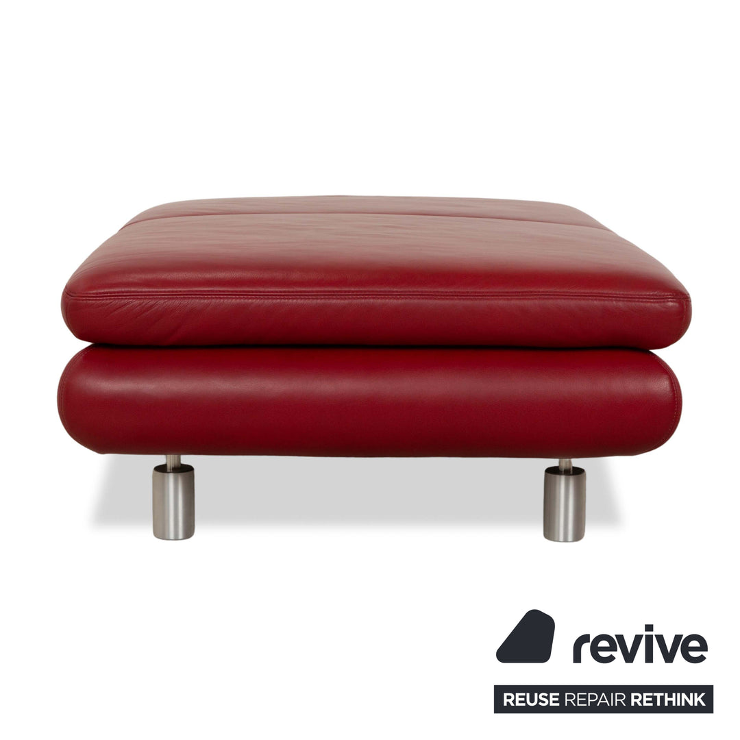 Koinor Leather Two-Seater Sofa Couch Red manual function