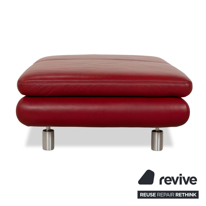 Koinor Leather Two-Seater Sofa Couch Red manual function