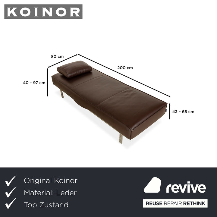 Koinor Liz leather lounger brown electr. function