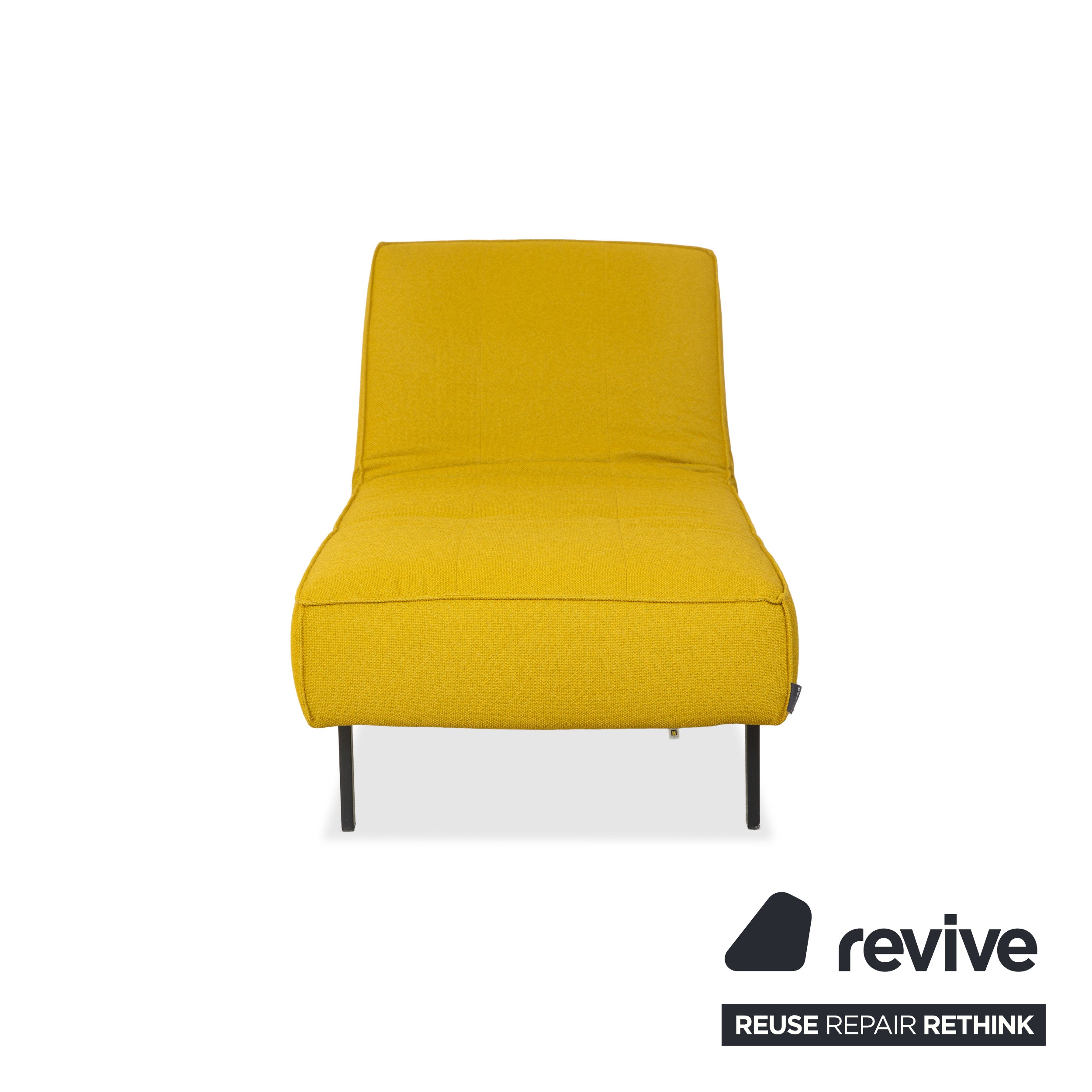 Lit de jour en tissu jaune Koinor Liz avec fonction électrique