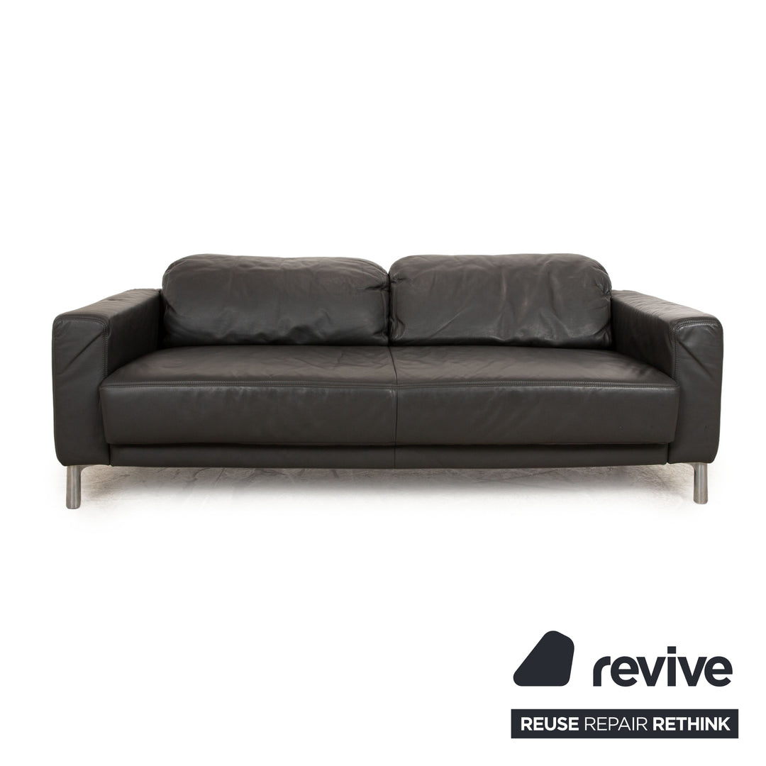 Koinor Loft Leather Two-Seater Anthracite Sofa Couch