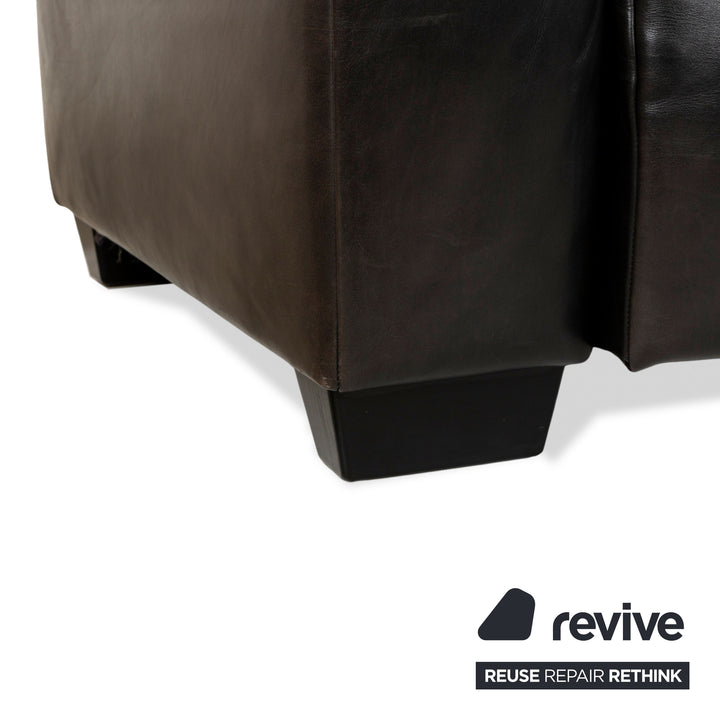 Koinor Mac Canapé trois places en cuir marron foncé