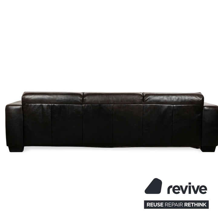 Koinor Mac Canapé trois places en cuir marron foncé