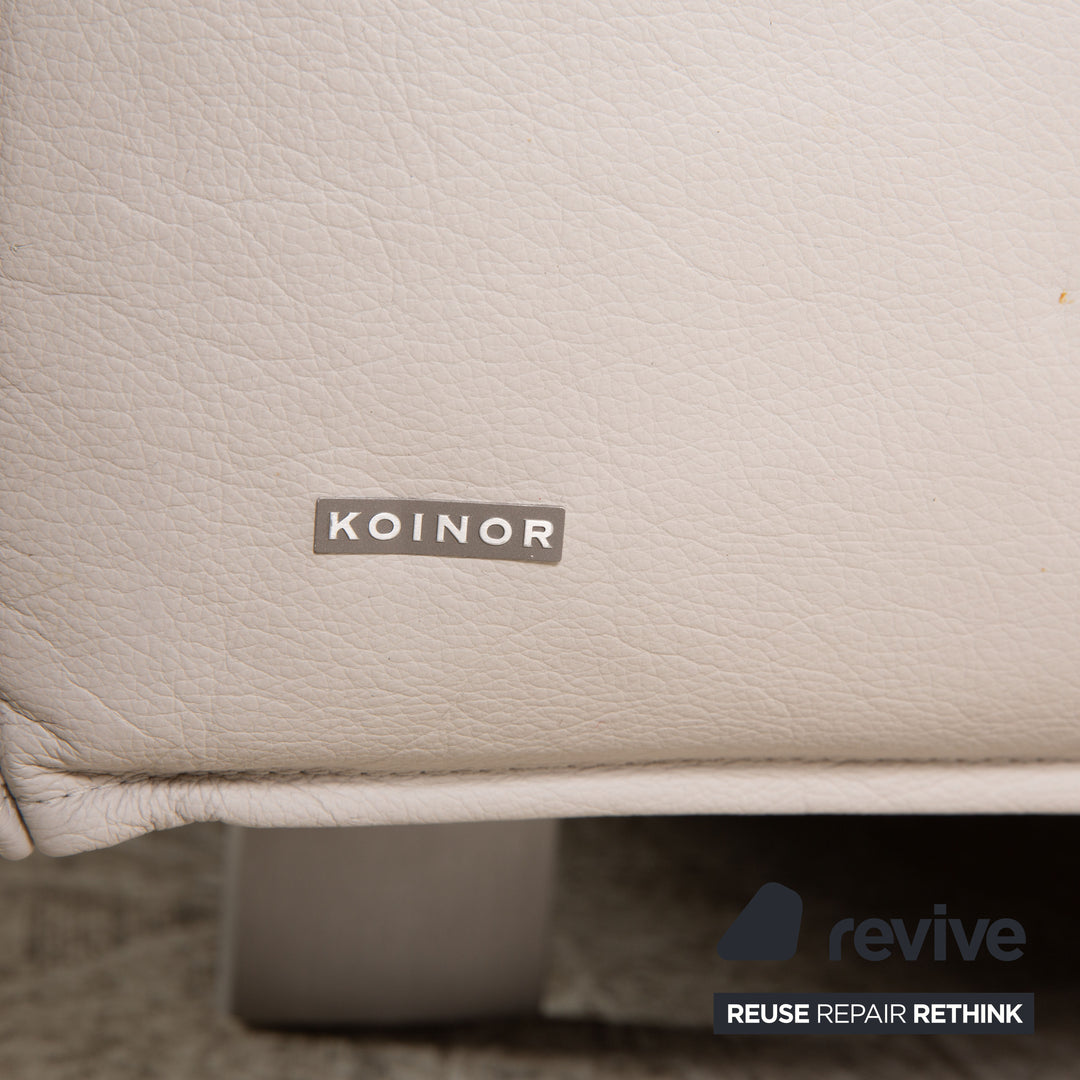 Koinor Mac Leder Ecksofa Hellgrau Recamiere Links Sofa Couch