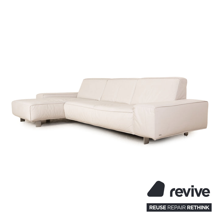 Koinor Mac Leder Ecksofa Hellgrau Recamiere Links Sofa Couch