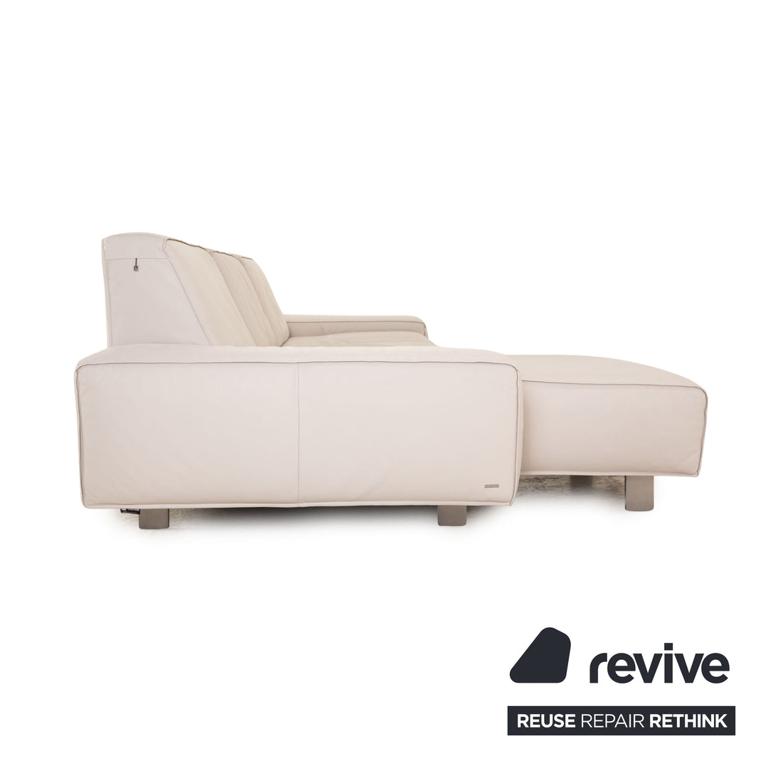 Koinor Mac Leder Ecksofa Hellgrau Recamiere Links Sofa Couch