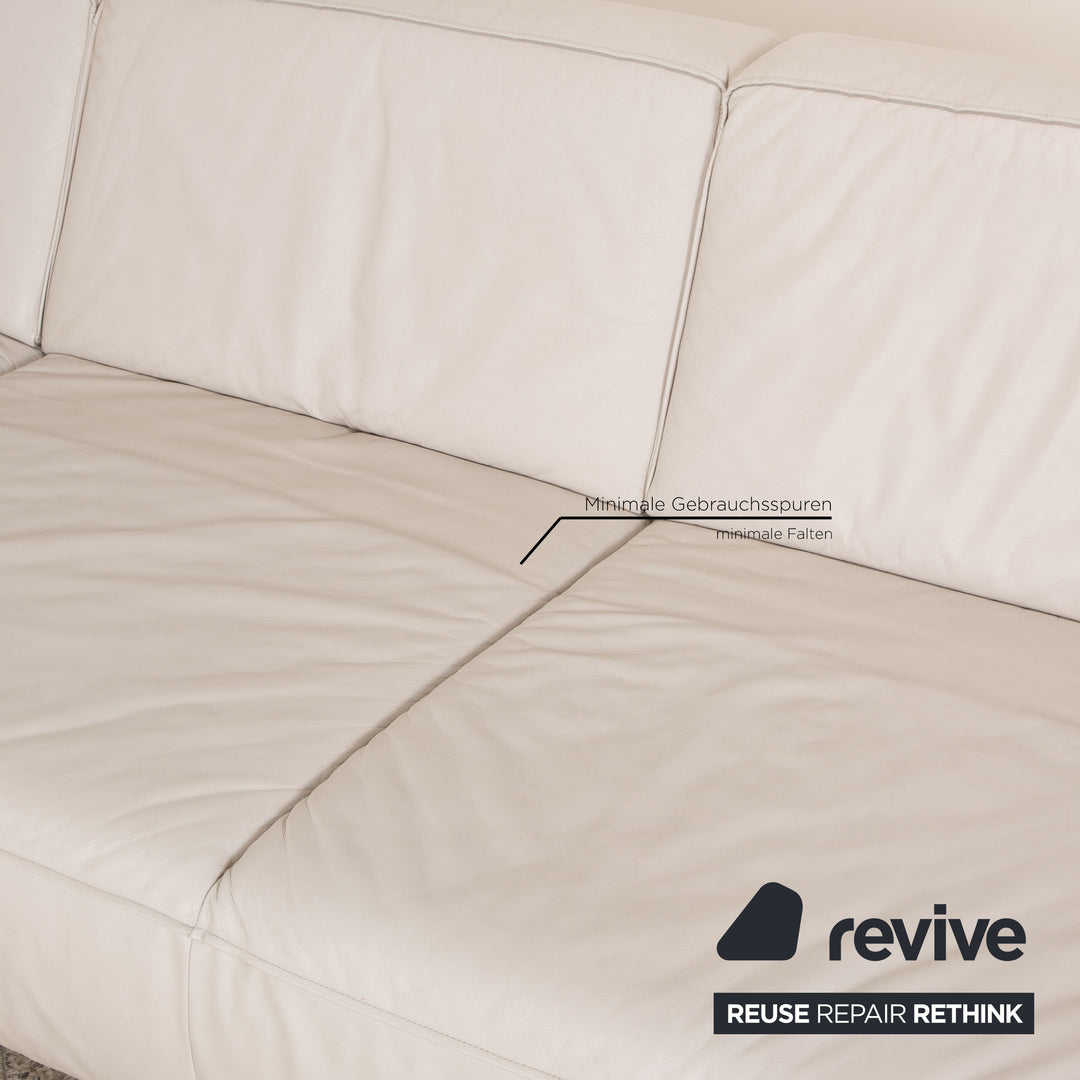 Koinor Mac Leder Ecksofa Hellgrau Recamiere Links Sofa Couch