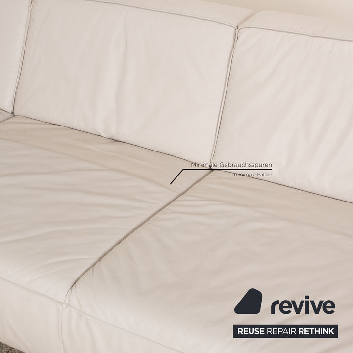 Koinor Mac Leder Ecksofa Hellgrau Recamiere Links Sofa Couch